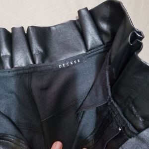 Decker leather cute pants